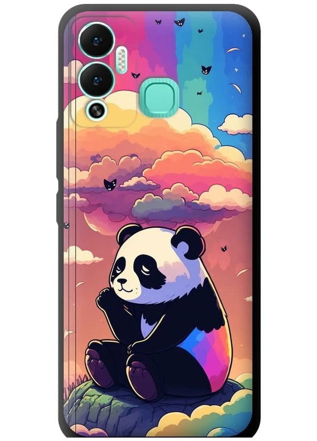 TPU черный чехол 'Панда в облаках' для Endorphone Infinix Hot 12 Play (276312058)