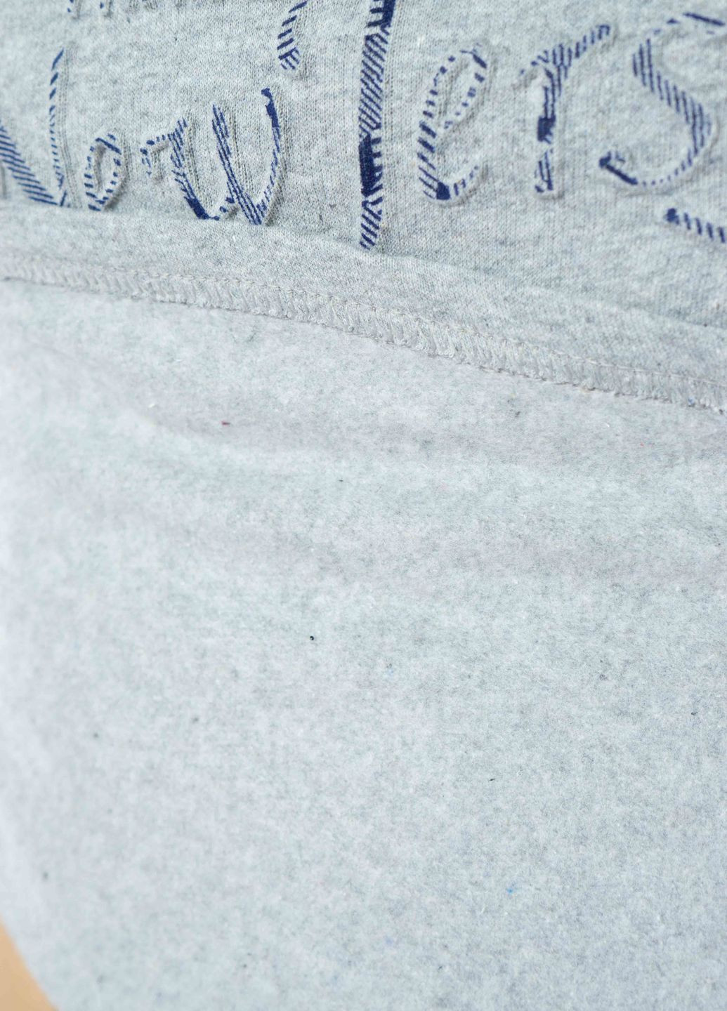 Прозрачный зимний джемпер с принтом на флисе (светло-серый меланж) Time of Style