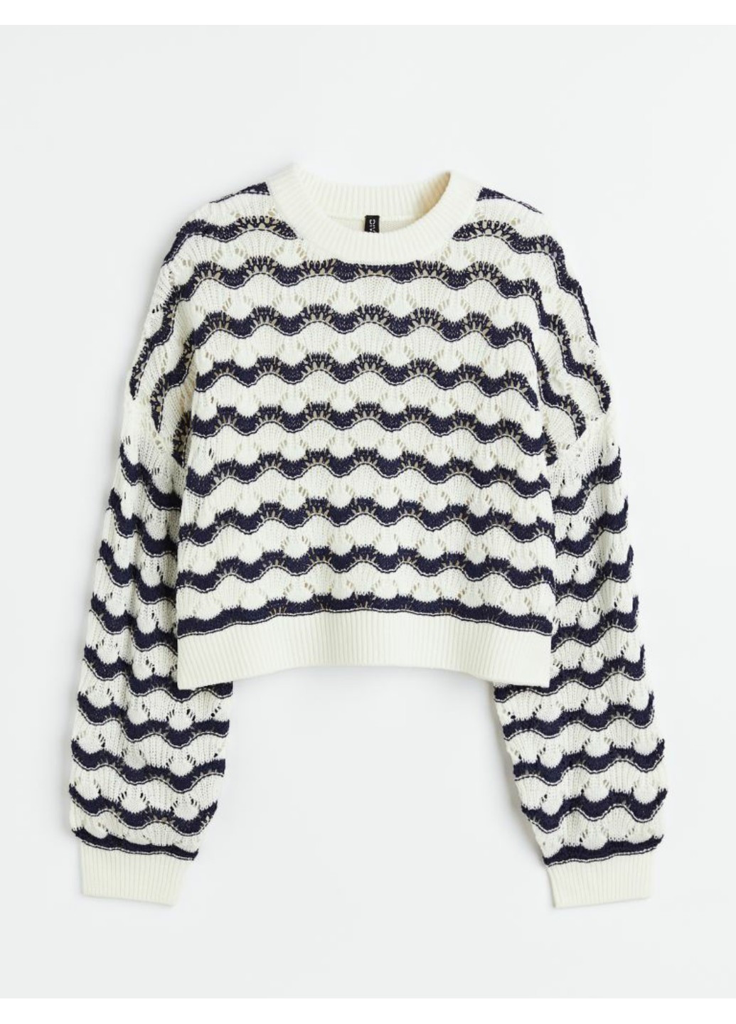 Молочный демисезонный женский ажурный свитер н&м (56134) xs молочный H&M