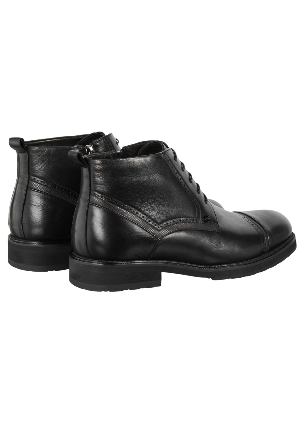 Черные зимние мужские ботинки классические 199646 Cosottinni