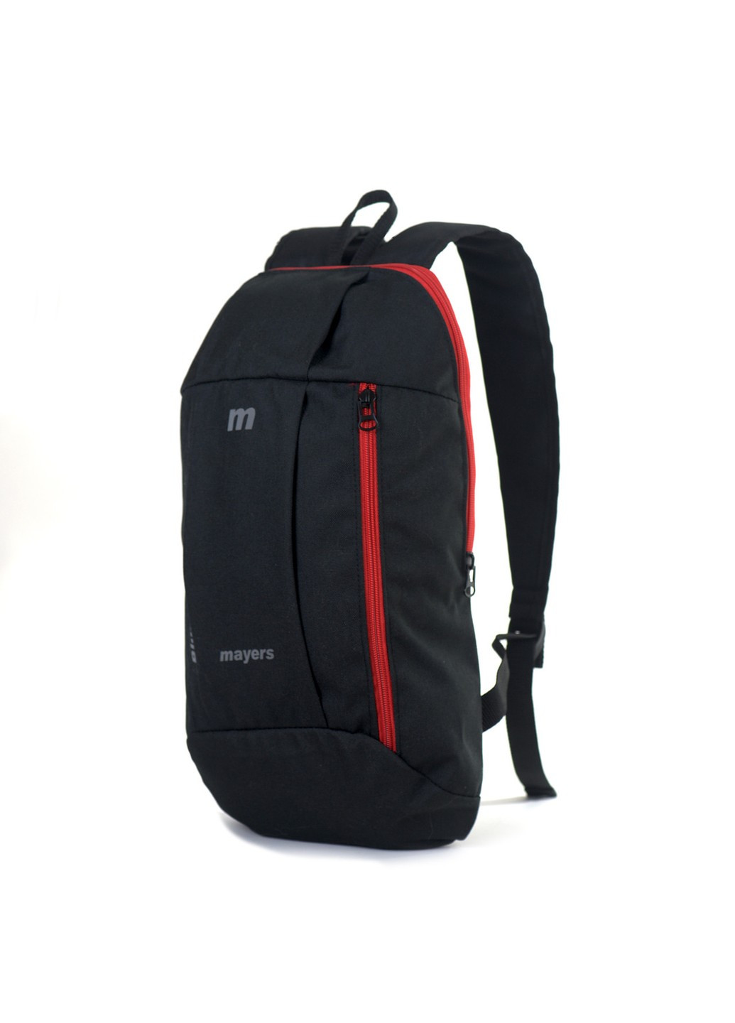 Молодежный рюкзак черный с красной молнией в спортивном стиле среднего размера практичный легкий No Brand (258591297)