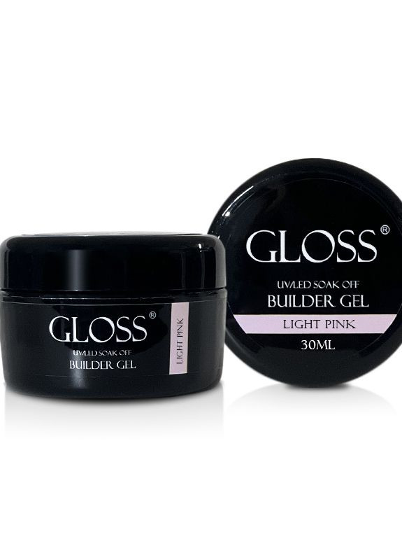 Однофазний гель Builder Gel GLOSS Light Pink, 30 мл Gloss Company (267897035)
