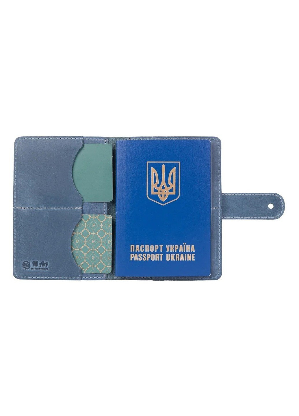 Обкладинка для паспорта зі шкіри PB-03S / 1 Shabby Alga Темно-зелений Hi Art (268371512)
