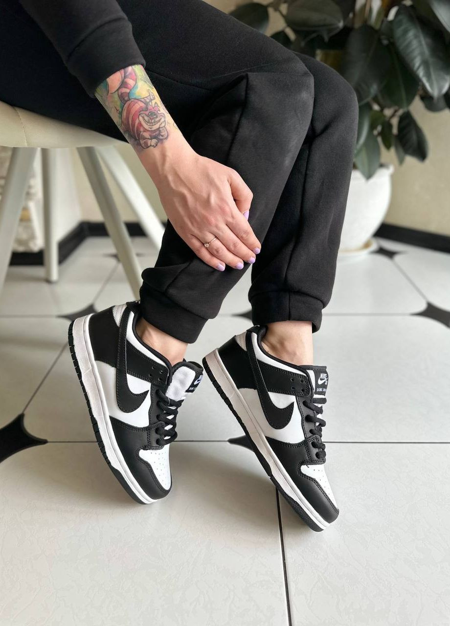 Кросовки реплика Dunk Black White Vakko чёрно-белые демисезоны (265913089)