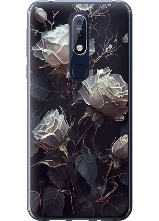 Силиконовый чехол 'Розы 2' для Endorphone Nokia 7.1 (258331342)