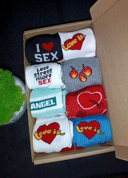Подарочный набор носков «Любовь» 8 пар No Brand (267809715)