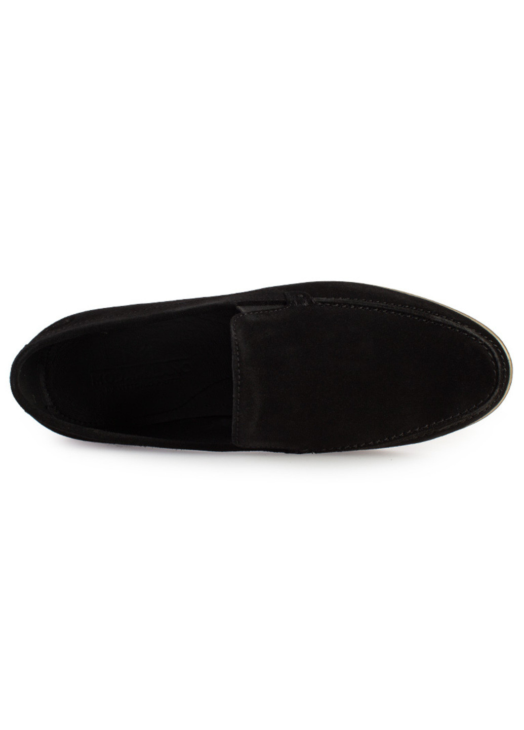 Черные повседневные туфли мужские бренда 9200171_(3) ModaMilano без шнурков