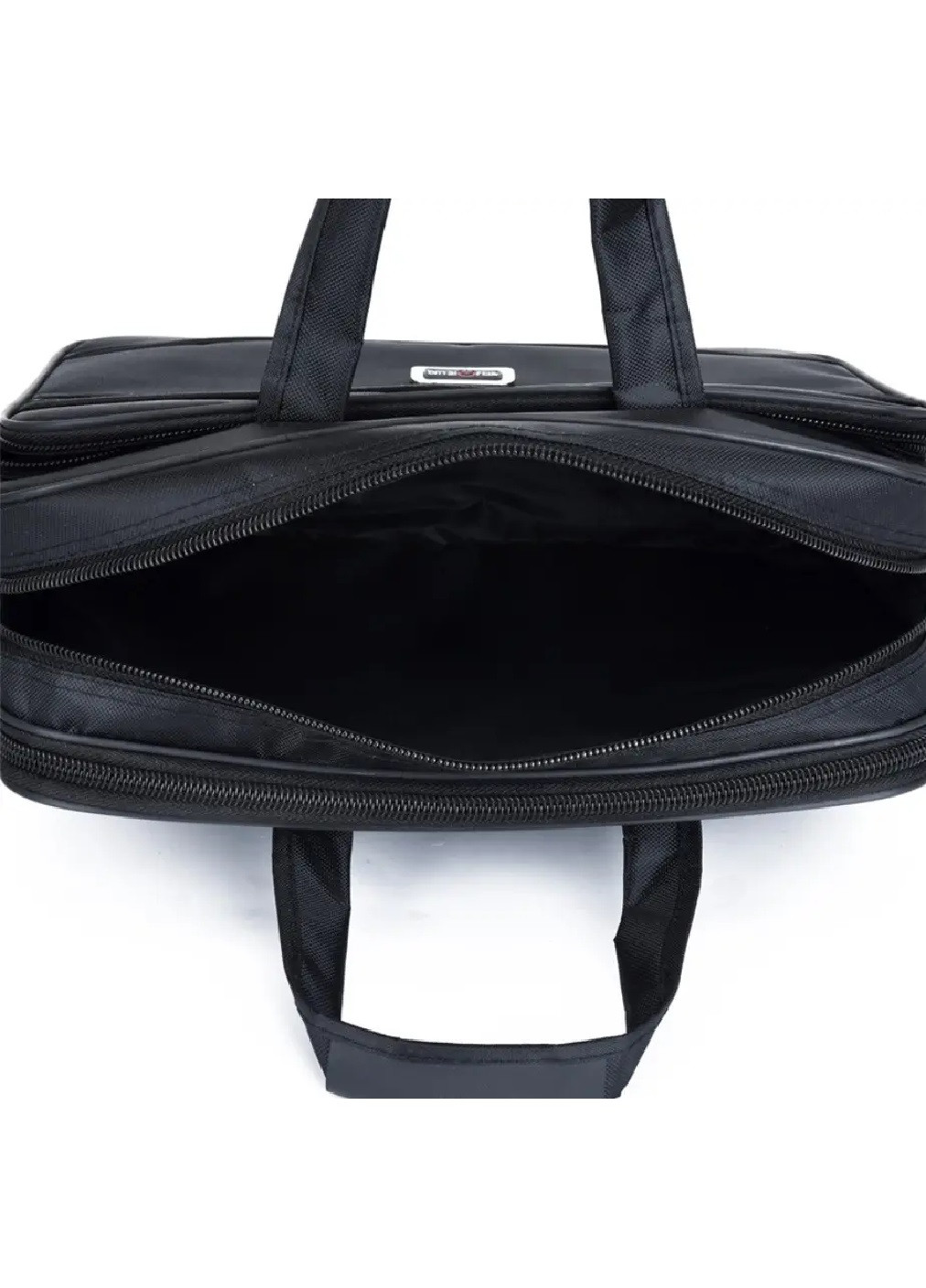 Конференц сумка портфель с ручками плечевым ремнем для документов ноутбука нейлон 40х30х12 см (474942-Prob) Черная Unbranded (260449649)