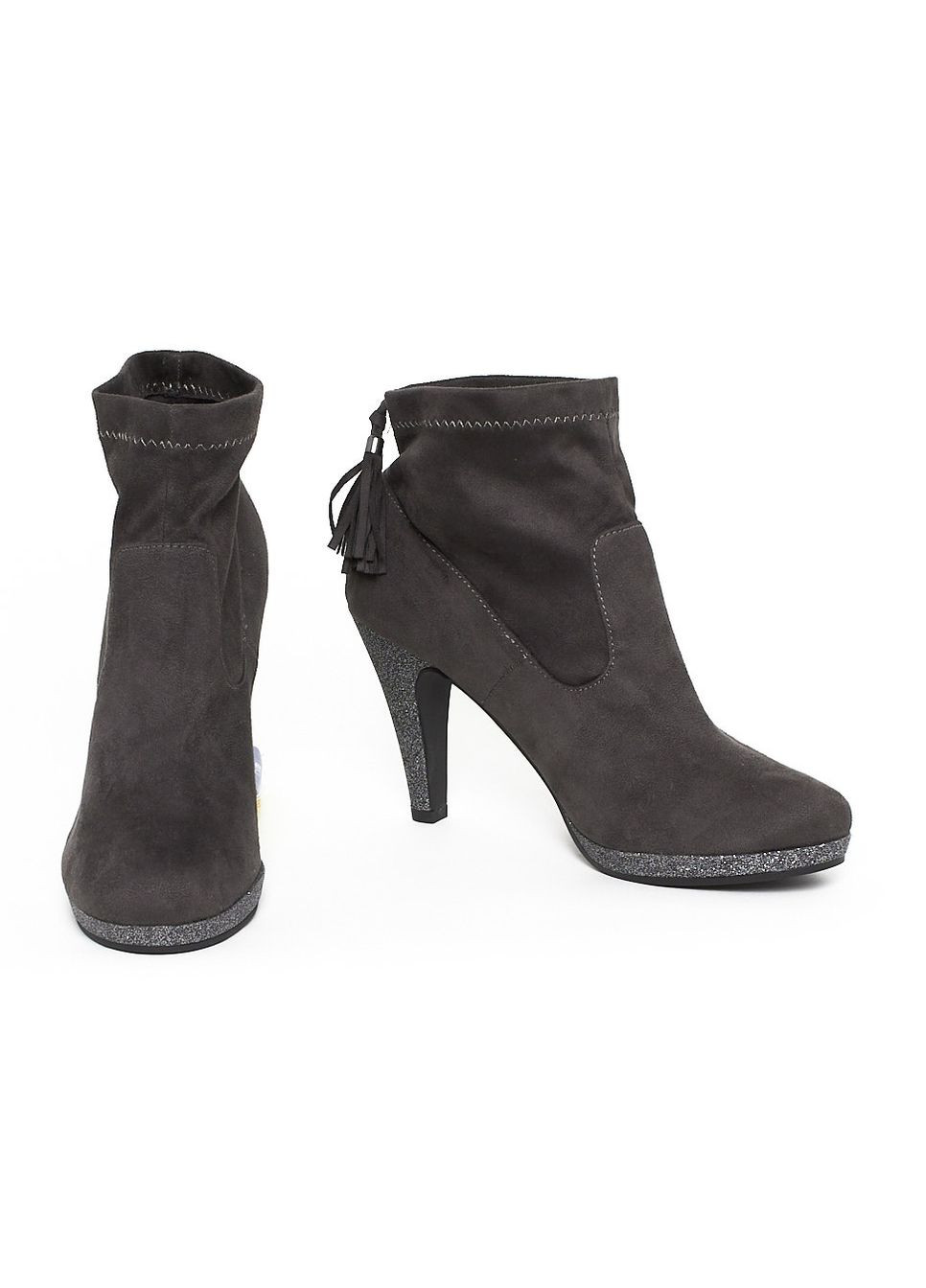 Темно-серые ботильони,темно-серий, Marville