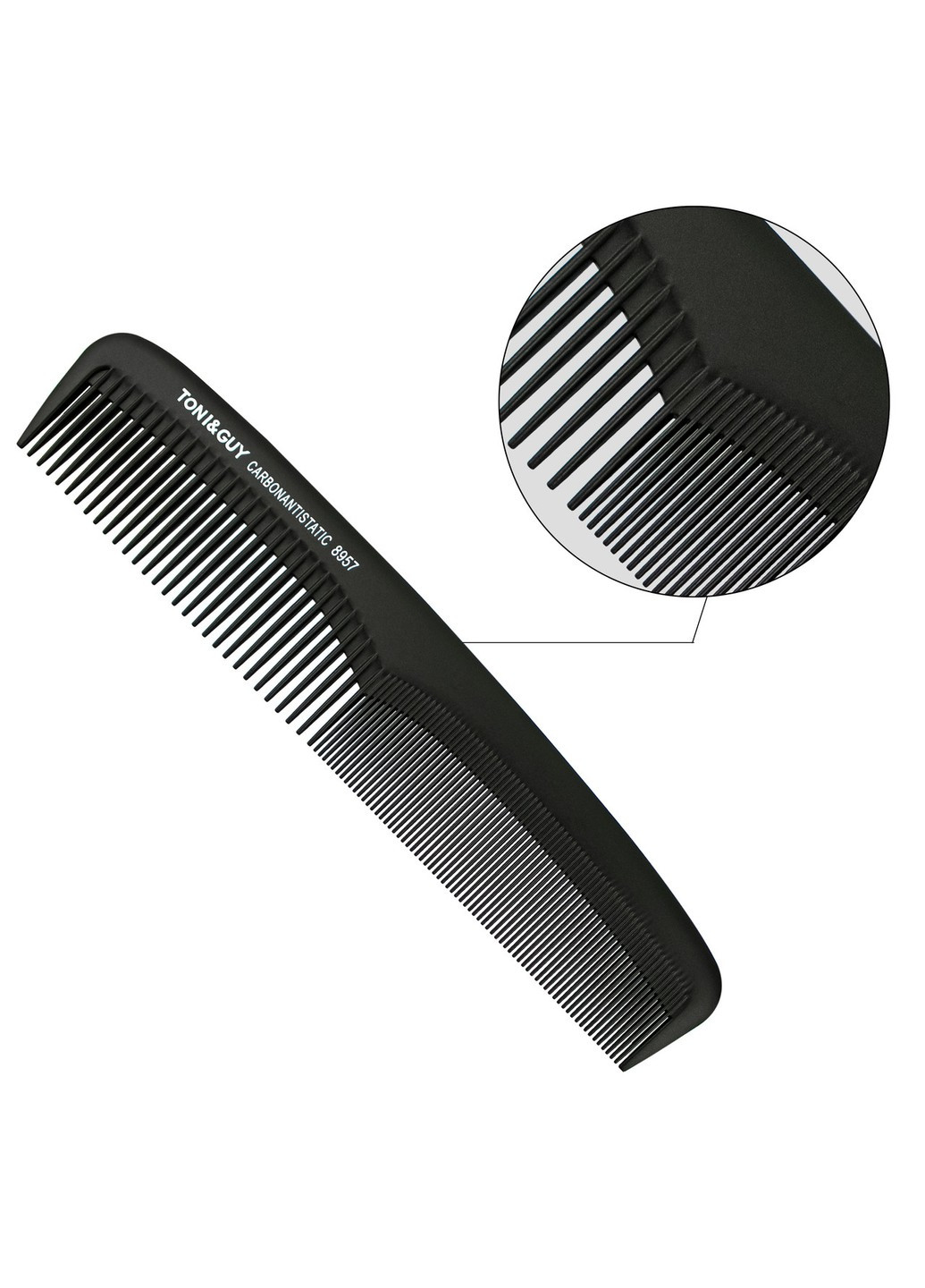 Гребень для волос Carbon T&G черный 8957 расчёска для стрижки расческа для парикмахера планочка Toni & Guy (262292262)