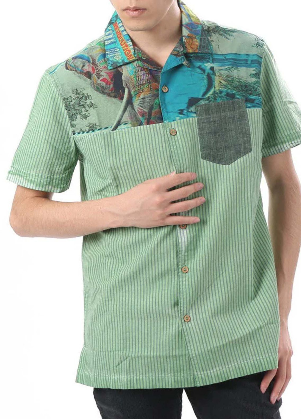Зеленая рубашка Desigual