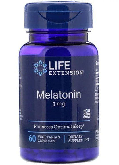 Melatonin 3 mg 60 Veg Caps LEX-33006 Life Extension (256725038)