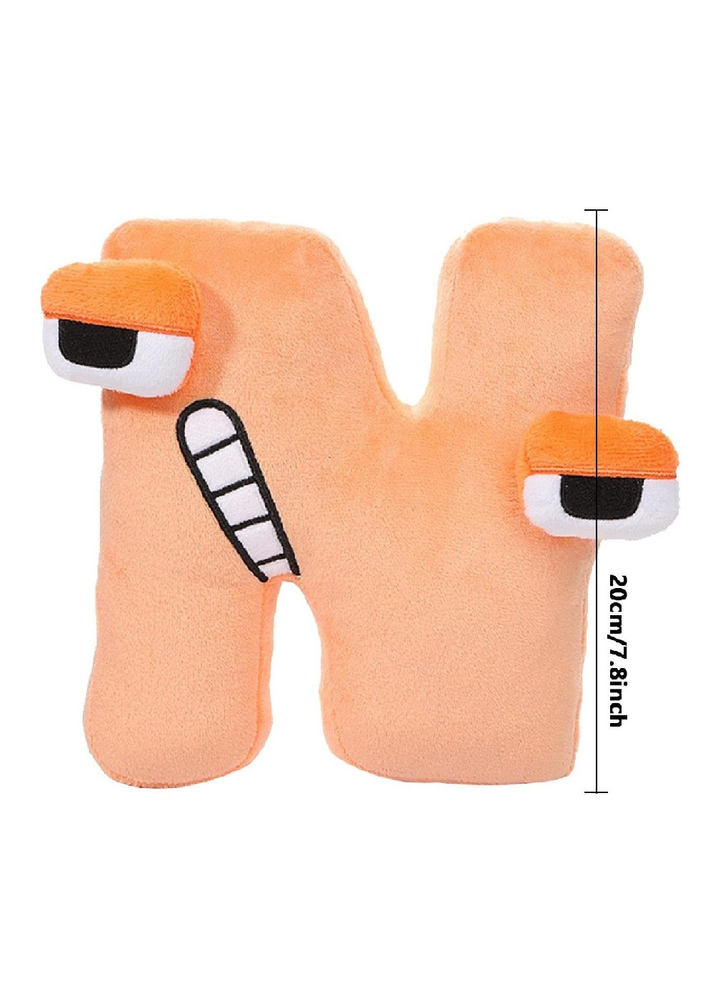 М'яка плюшева розвиваюча іграшка для дітей малюків англійський алфавіт лор із гри роболокс 20 см (475682-Prob) Буква N Unbranded (269993126)