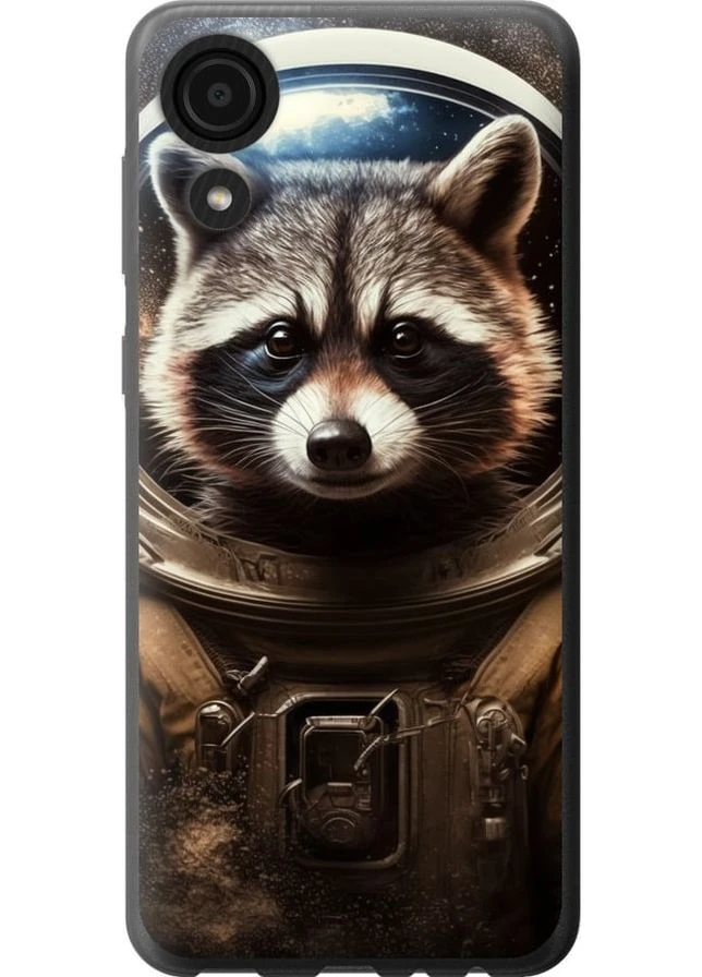 Силіконовий чохол 'Єнот-австронавт' для Endorphone Samsung Galaxy A03 Core A032F (276319514)