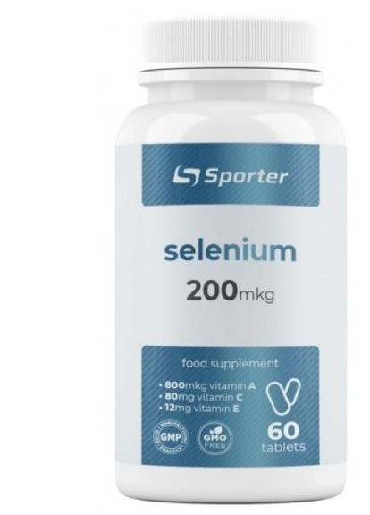 Селен + Витамины АСЕ Selenium 200mcg +vit. ACE 60 таблеток Sporter (256900541)