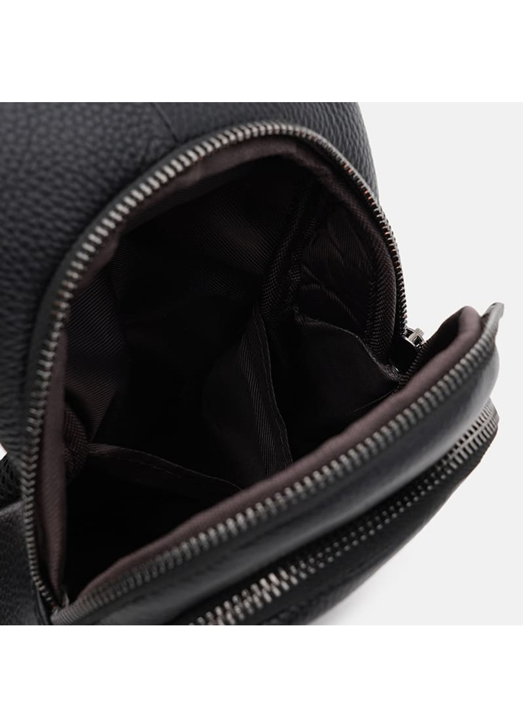 Мужской кожаный рюкзак через плечо K1612-6bl-black Keizer (271665089)