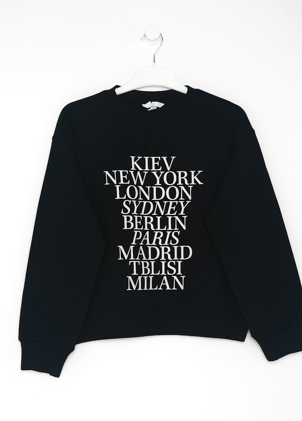 Черный свитшот флис,черний с принтом, H&M (262975176)