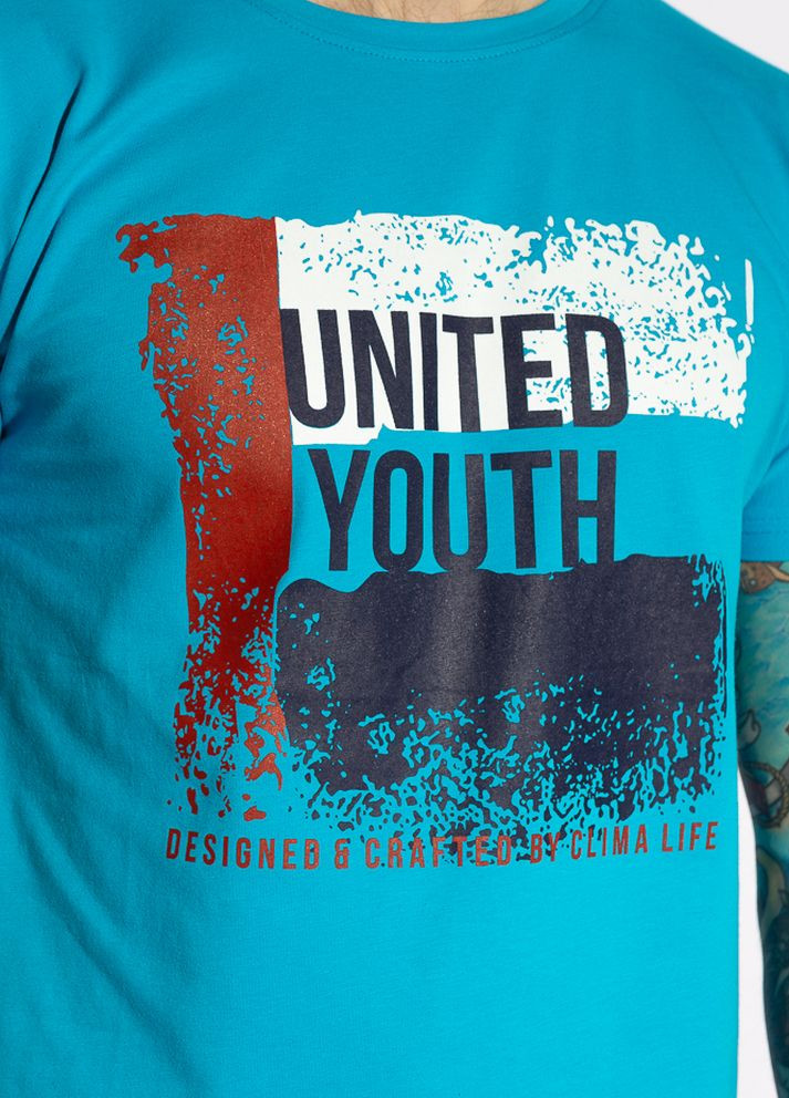 Блакитна футболка united youth (блакитний) Time of Style