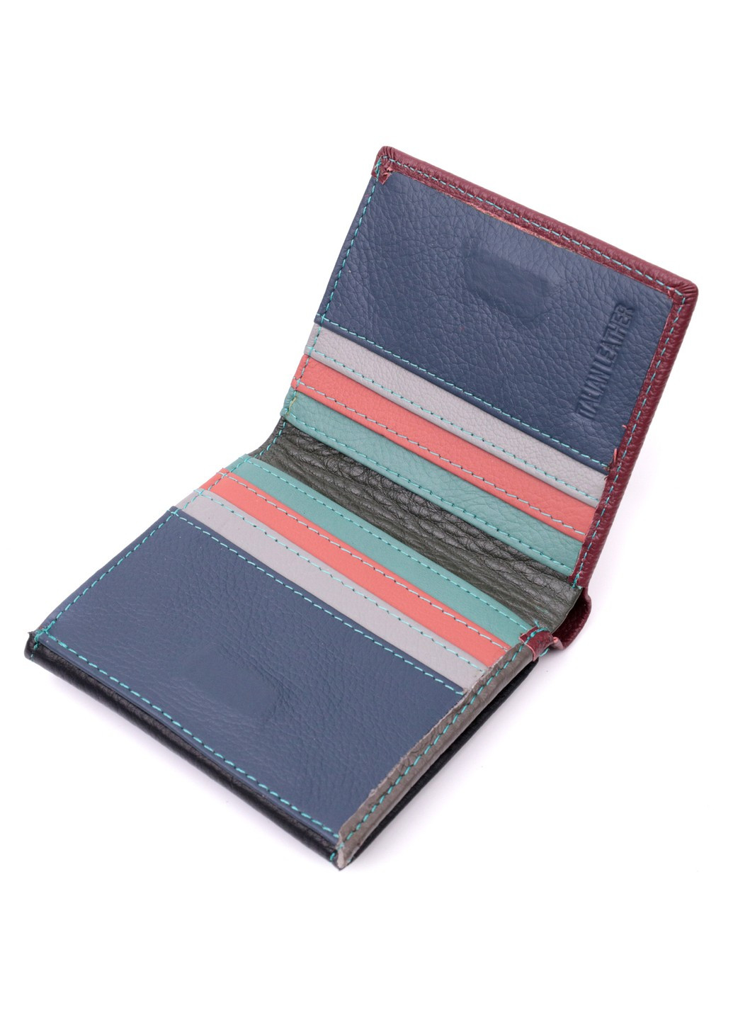 Стильний жіночий гаманець з оригінальною монетницею з натуральної шкіри 19510 Різнокольоровий st leather (278001151)