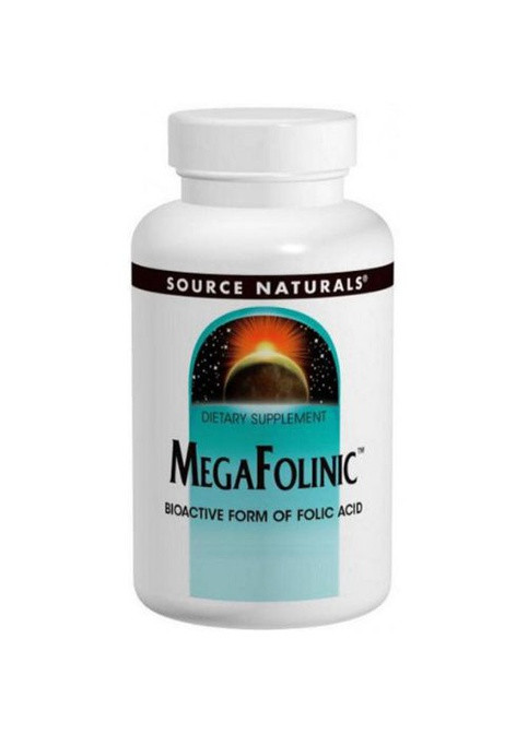 MegaFolinic Bioactive form of folic acid (В9) 800 mcg 60 Tabs Source Naturals (259967083)