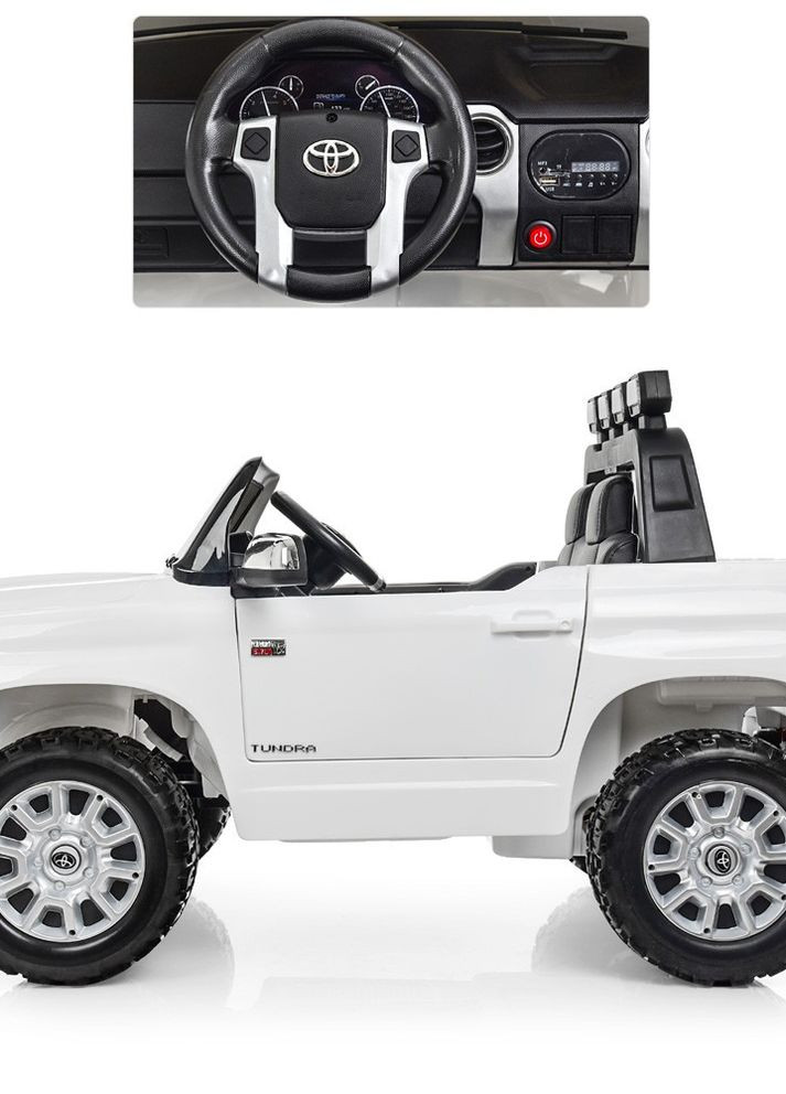 Детский электромобиль с багажником Джип Racer Toyota JJ2266AEBLR-1 c музыкой и катафотами Bambi (276469138)
