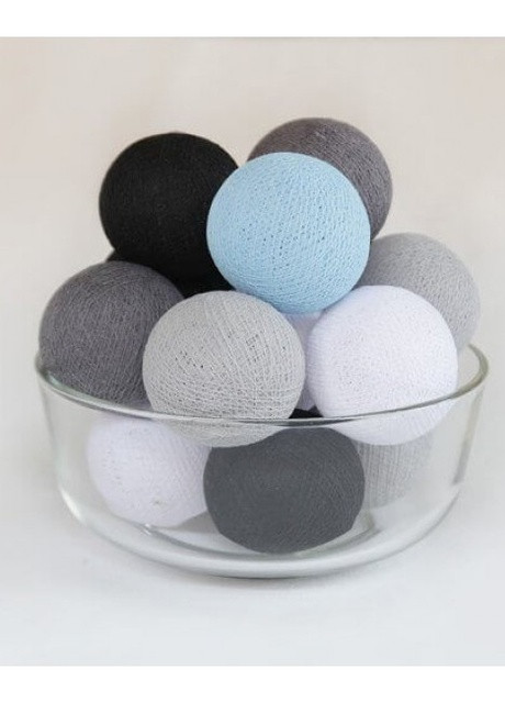 Тайская гирлянда CBL Smoky Blue 20 шт от батареек, 2.5 м Cotton Ball Lights (257960407)