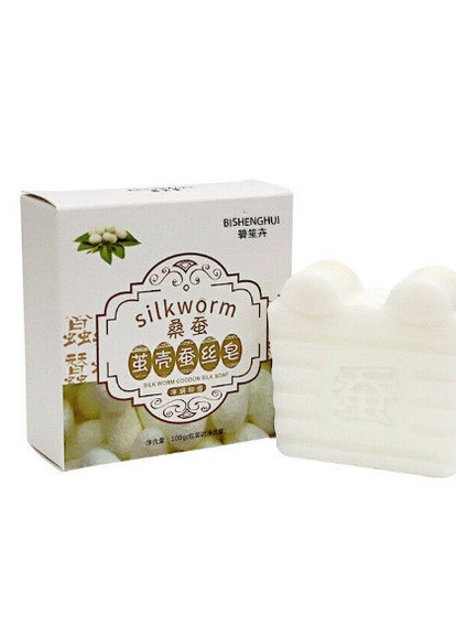 Мультифункціональне мило ручної роботи з протеїнами шовку Silkworm cocoon silk soap, 100 г Beautiful Life (258427516)