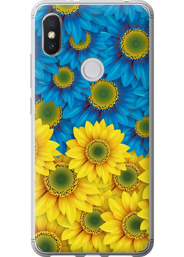 2D пластиковый чехол 'Жёлто-голубые цветы' для Endorphone Xiaomi Redmi S2 (257831013)