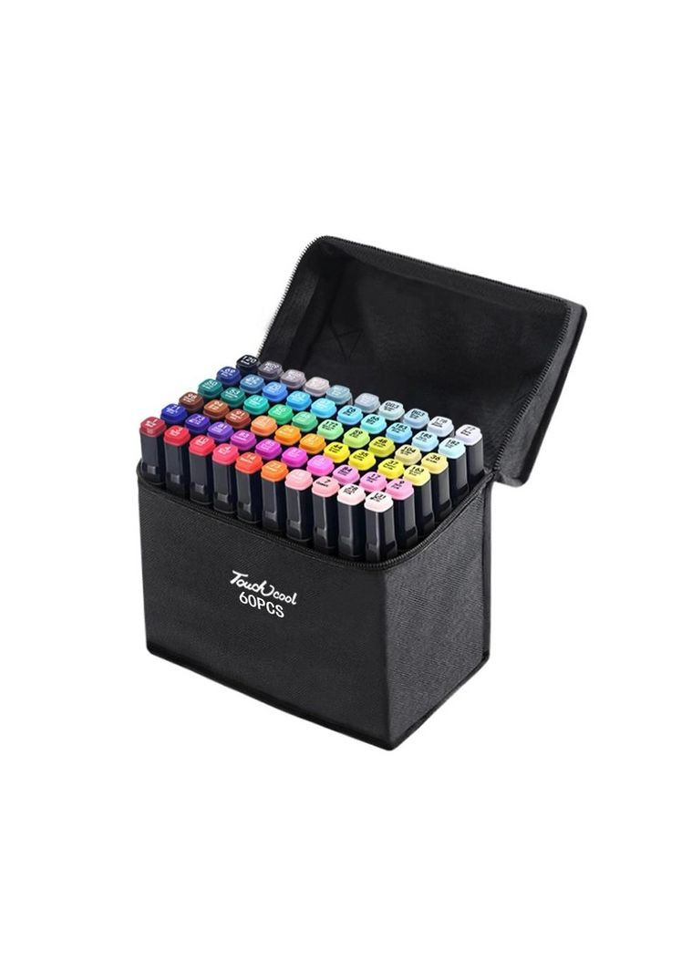 Набір маркерів для малювання Cool Touch 60 шт. двосторонні No Brand (277815360)