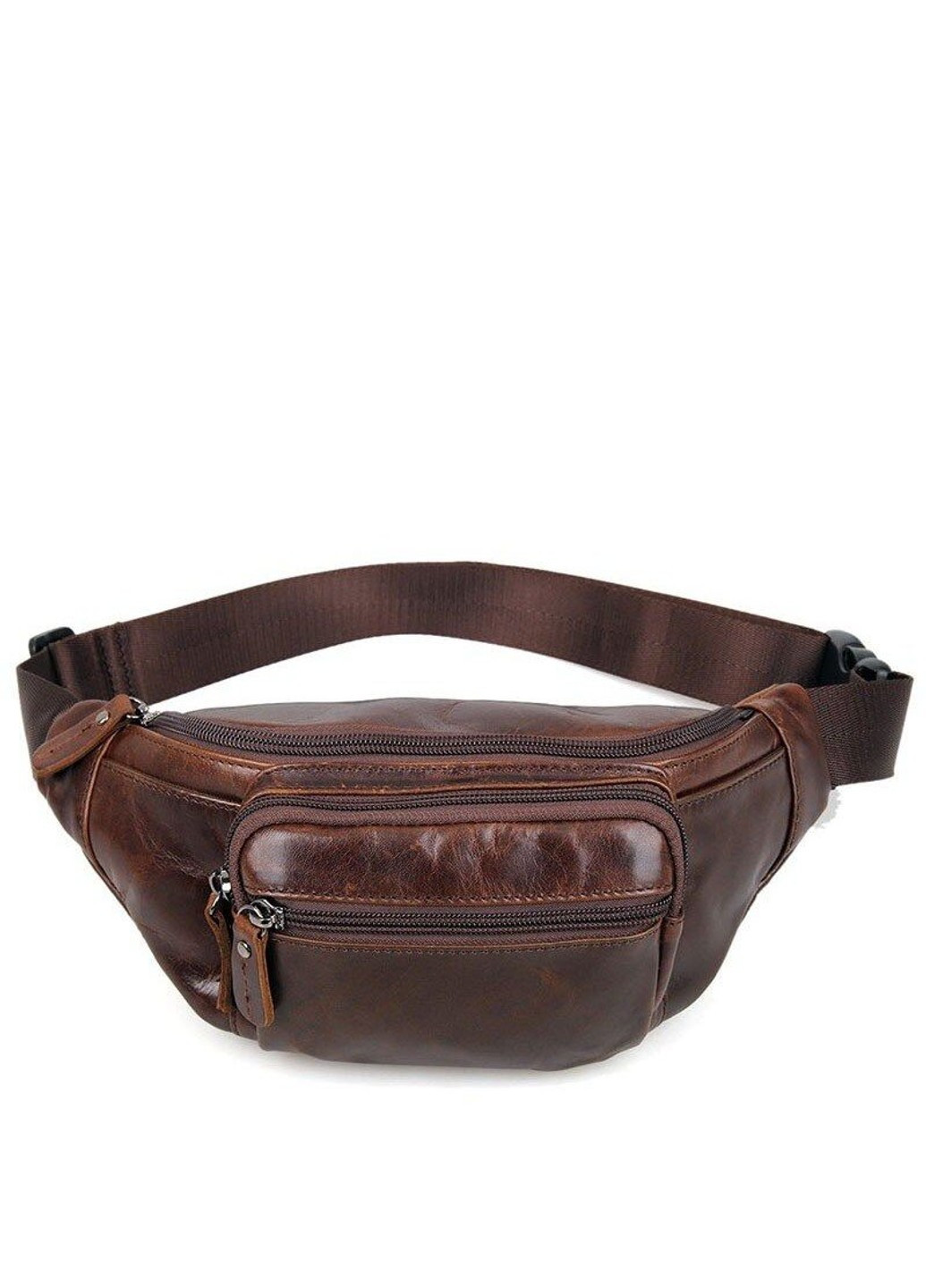 Шкіряна сумка на пояс 14422 Темно-коричневий Vintage (269994009)