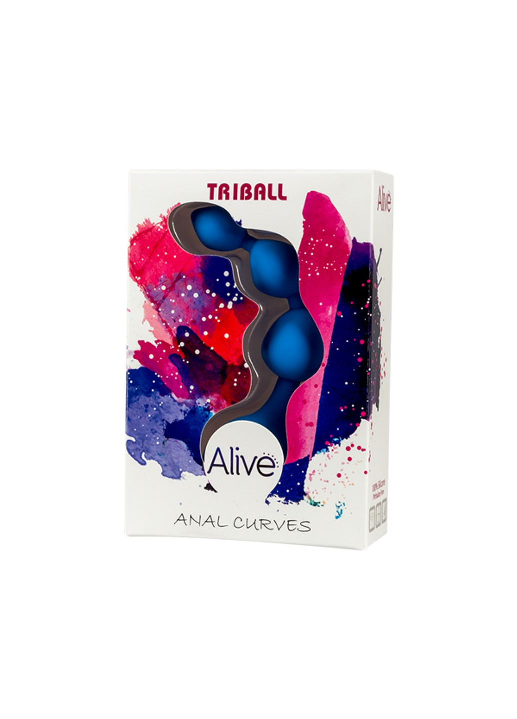 Анальні кульки Triball Blue, силікон, макс. діаметр 2 см Alive (276388905)