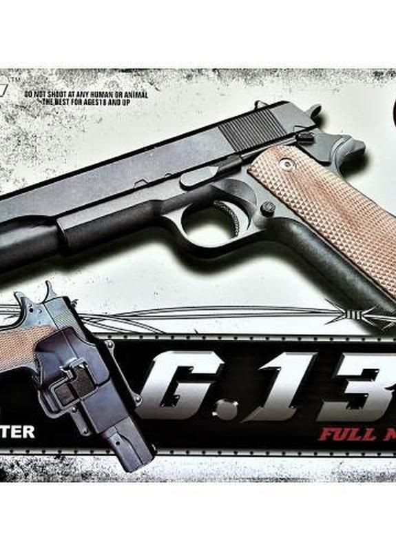 Детский страйкбольный пистолет Colt M1911 Classic с шариками и кобурой Galaxy G13+ спринговый No Brand colt 1911 g13+ (276249566)