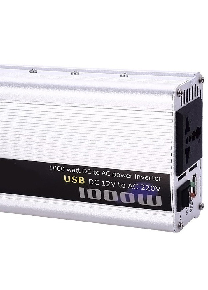 Перетворювач напруги power inverter Автомобільний інвертор струму 12 В 200В 1000 W USB синусоїда модифікована Led (257196497)