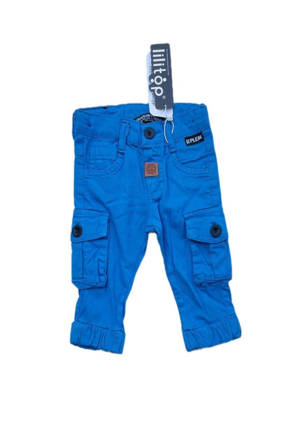 Голубые демисезонные джинсы джогеры в голубом цвете для мальчика. Lilitop