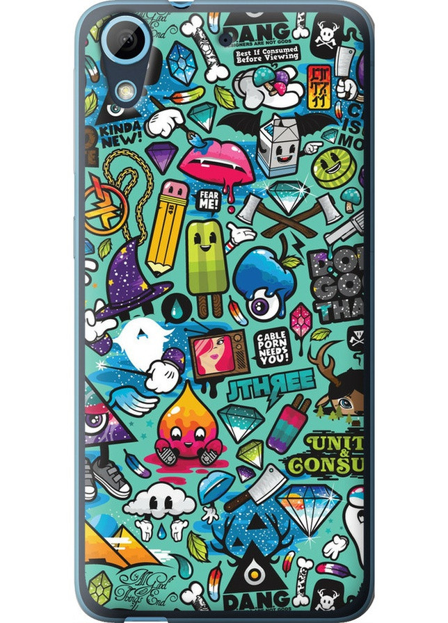 Силіконовий чохол 'Стікер бомбінг 1' для Endorphone HTC Desire 628 Dual Sim (258184449)