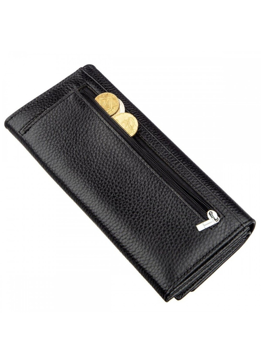 Жіночий чорний гаманець з натуральної шкіри ST Leather 18951 Чорний ST Leather Accessories (262453874)