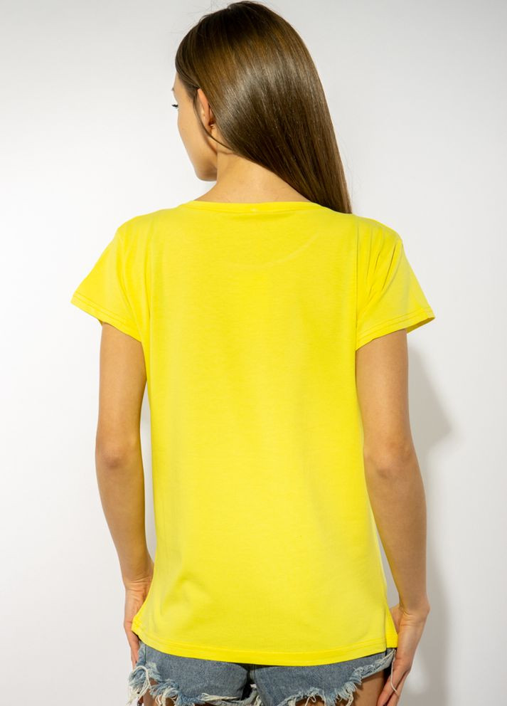 Прозора літня стильна жіноча футболка (лімонний) Time of Style