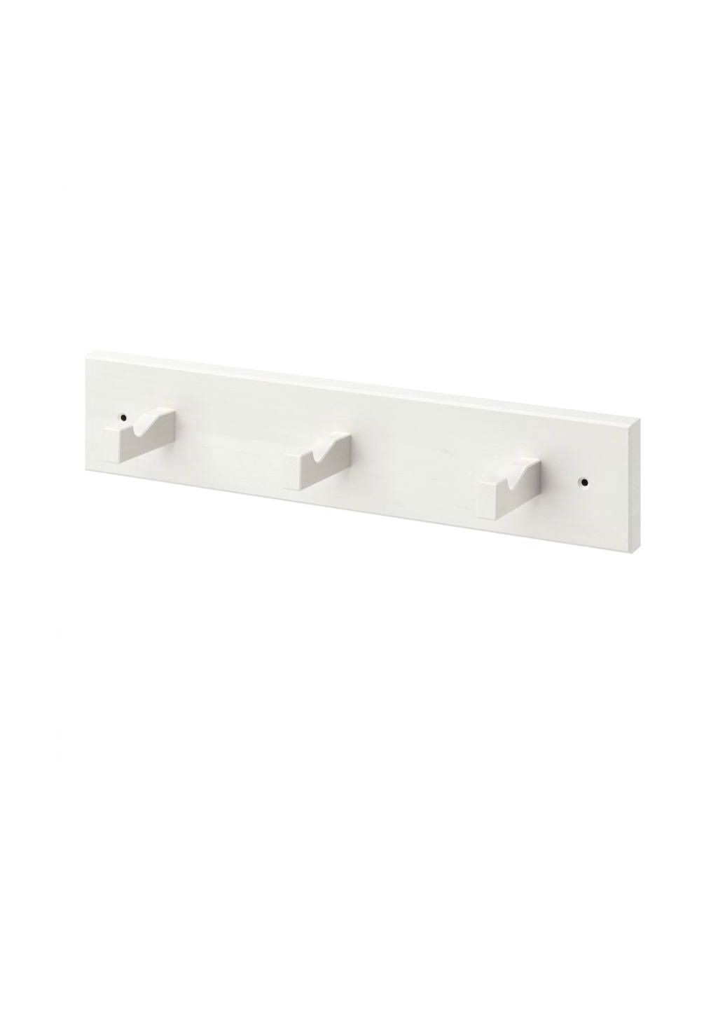 Вешалка с 3 крючками, белый (45*10*9 см) IKEA kubbis (260328985)