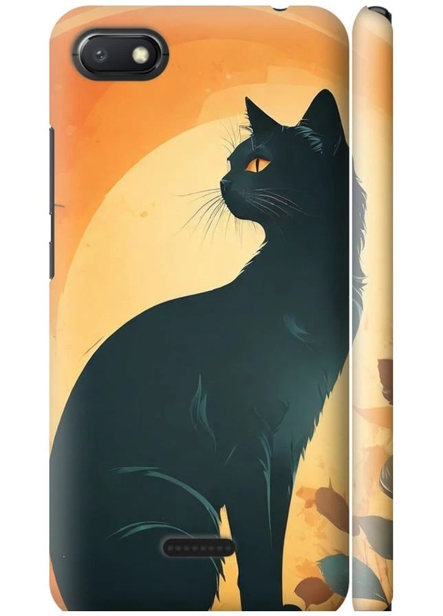 3D пластиковий матовий чохол 'Чорна кішка' для Endorphone Xiaomi Redmi 6A (275647842)