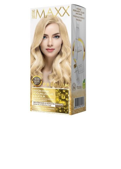 Фарба для волосся 10.0 Світлий блонд, 50 мл+50 мл+10 мл Maxx Deluxe (278648394)