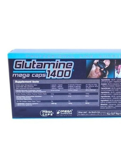 Olimp Nutrition L-Glutamine 1400 Mega Caps 300 Caps Olimp Sport Nutrition (256719518)