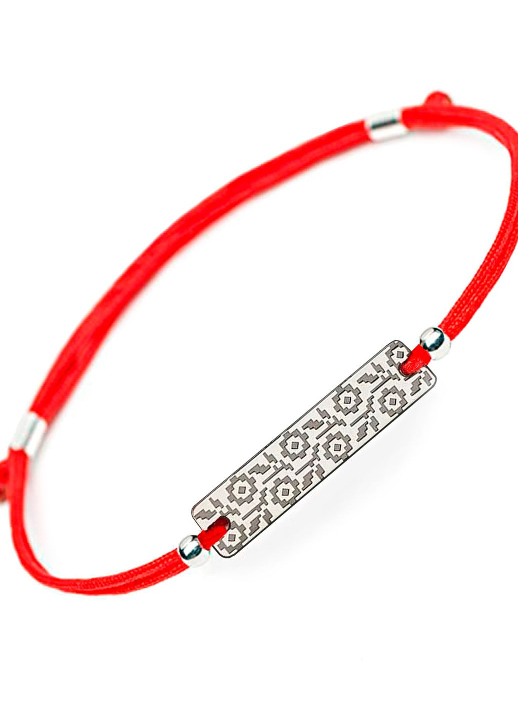 Срібний браслет Вишиванка червона нитка «Київ» регулюється родоване срібло Family Tree Jewelry Line (266038533)