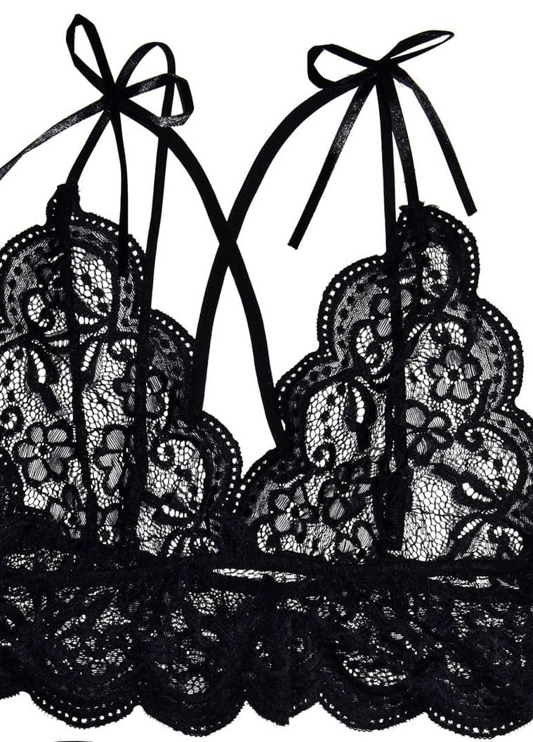 Черный демисезонный эротический комплект Langsha