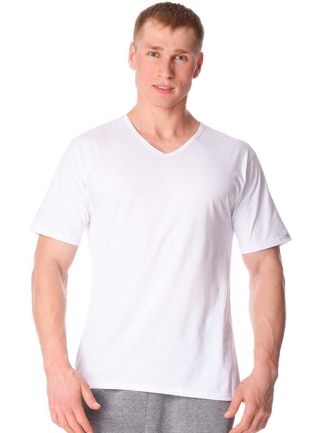 Белая футболка чоловіча new 5xl білий 201 Cornette