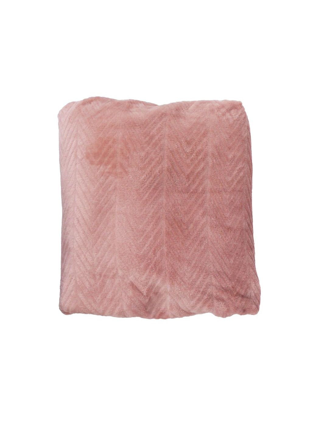 Плед с зигзагообразным узором флисовый 150х200 см розовый Lidl (276402755)