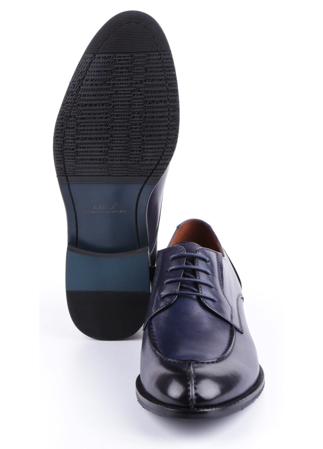 Синие мужские туфли классические 11081 Lido Marinozzi на шнурках