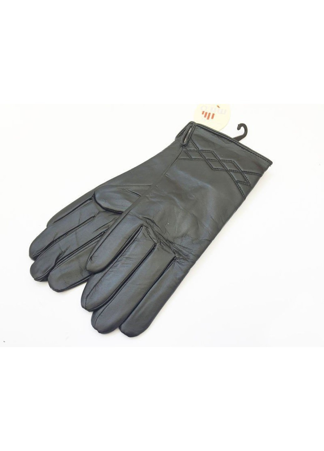 Теплые зимние черные женские перчатки из натуральной кожи L BR-S (261486858)