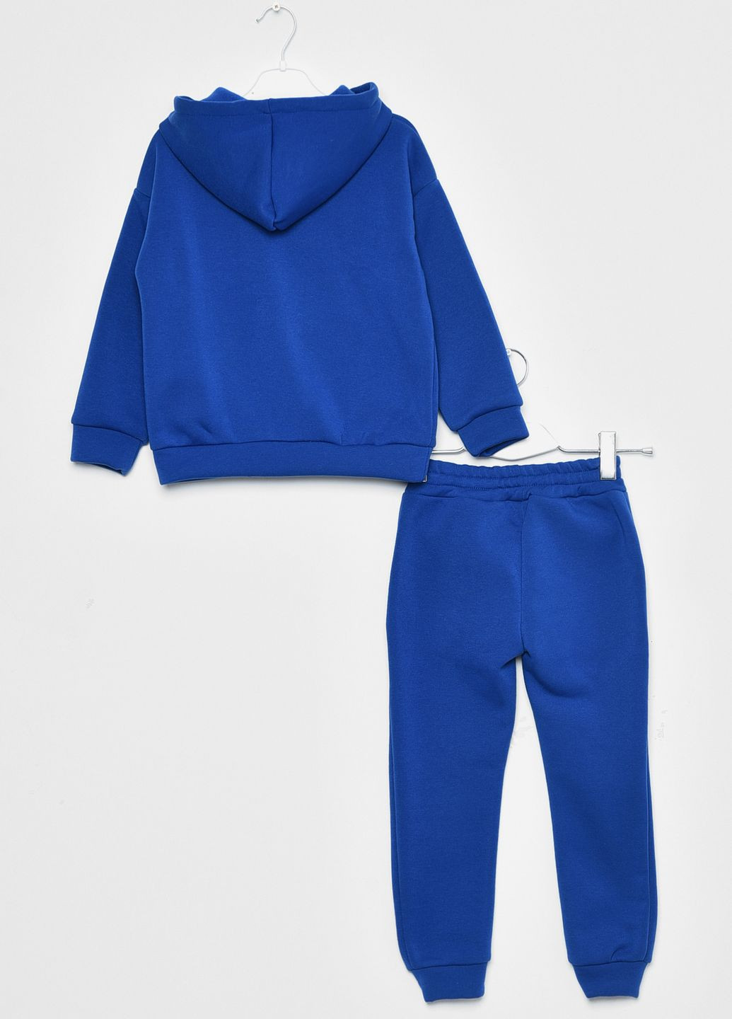 Синій зимній спортивний костюм дитячий на флісі синього кольору брючний Let's Shop