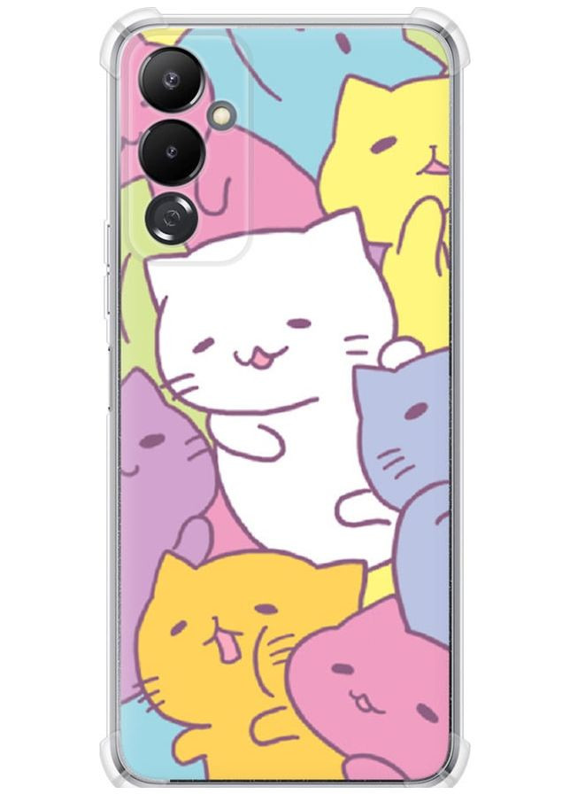 Силикон с усиленными углами чехол 'Котики' для Endorphone Tecno Pova 4 LG7n (261027940)