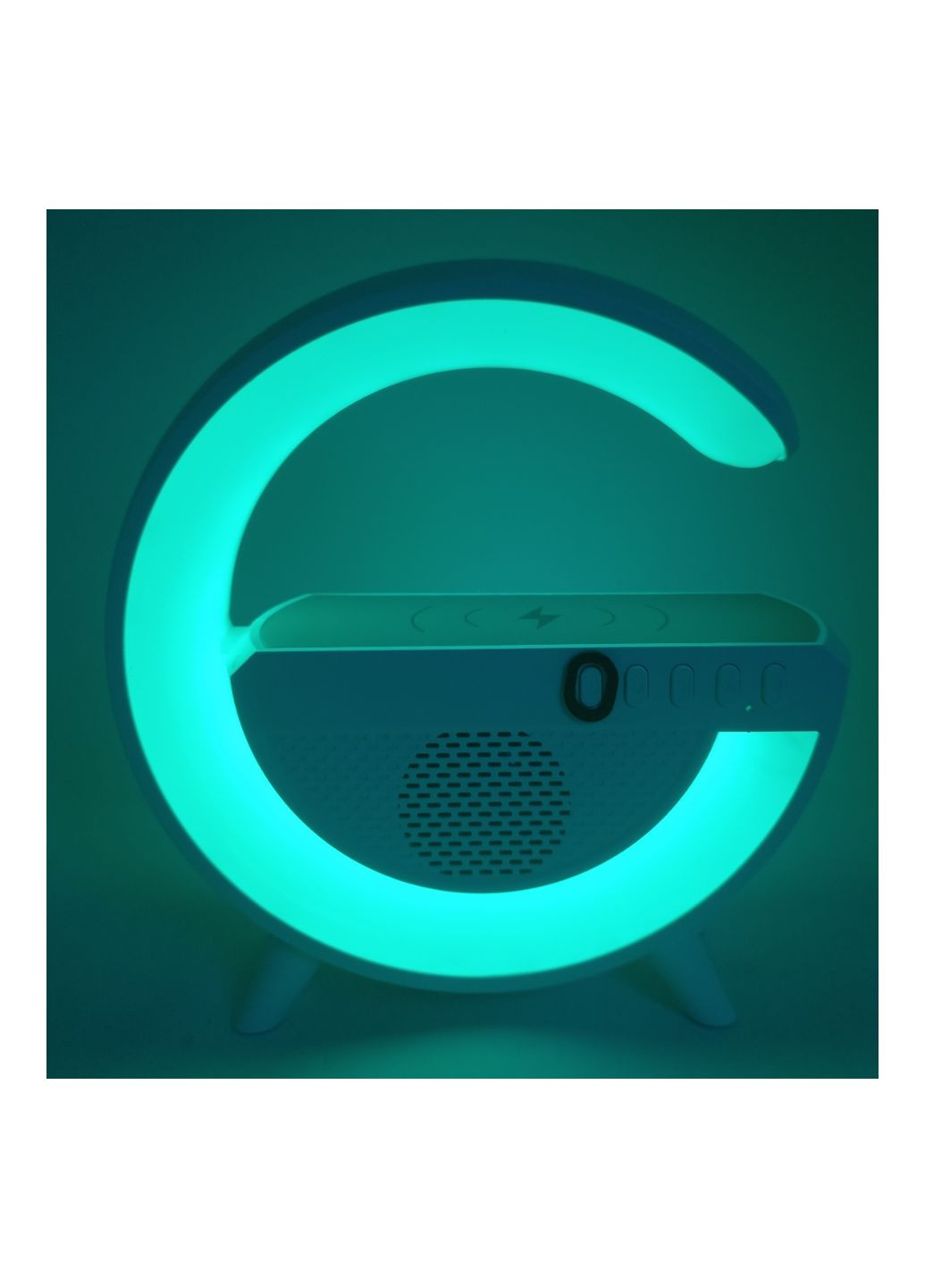 Лампа колонка светильник ночник с беспроводной зарядкой радио на акумуляторе USB ЮСБ блютуз No Brand (277817150)